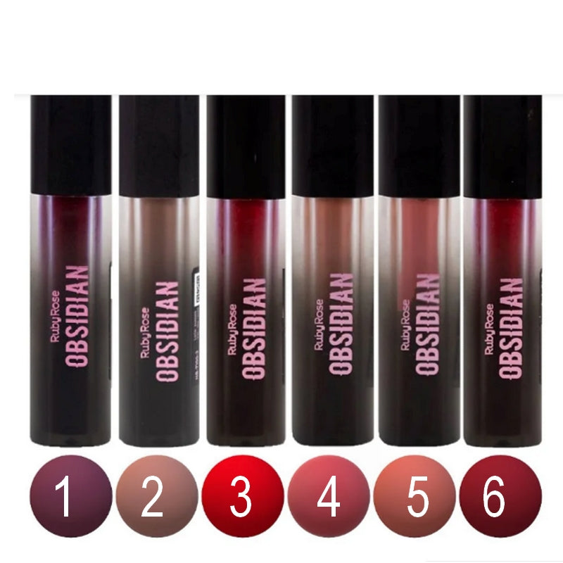 Batom Líquido Crème Lip Obsidian Ruby Rose - 3,6ml