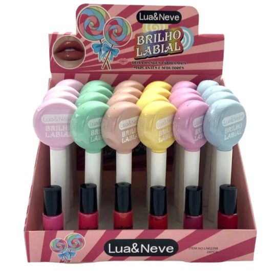 Brilho labial Pirulito Lua e Neve - 10ml