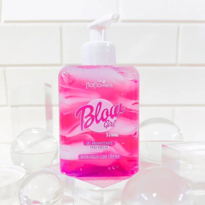 Blow Girl Hidratante Aveludado Beijável para Região Pélvica e Virilha Morango com Creme - 320ml