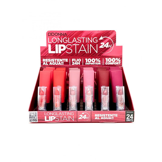 Batom em Barra Lipstain Longlasting Mate Fixo D'donna - 3,8g